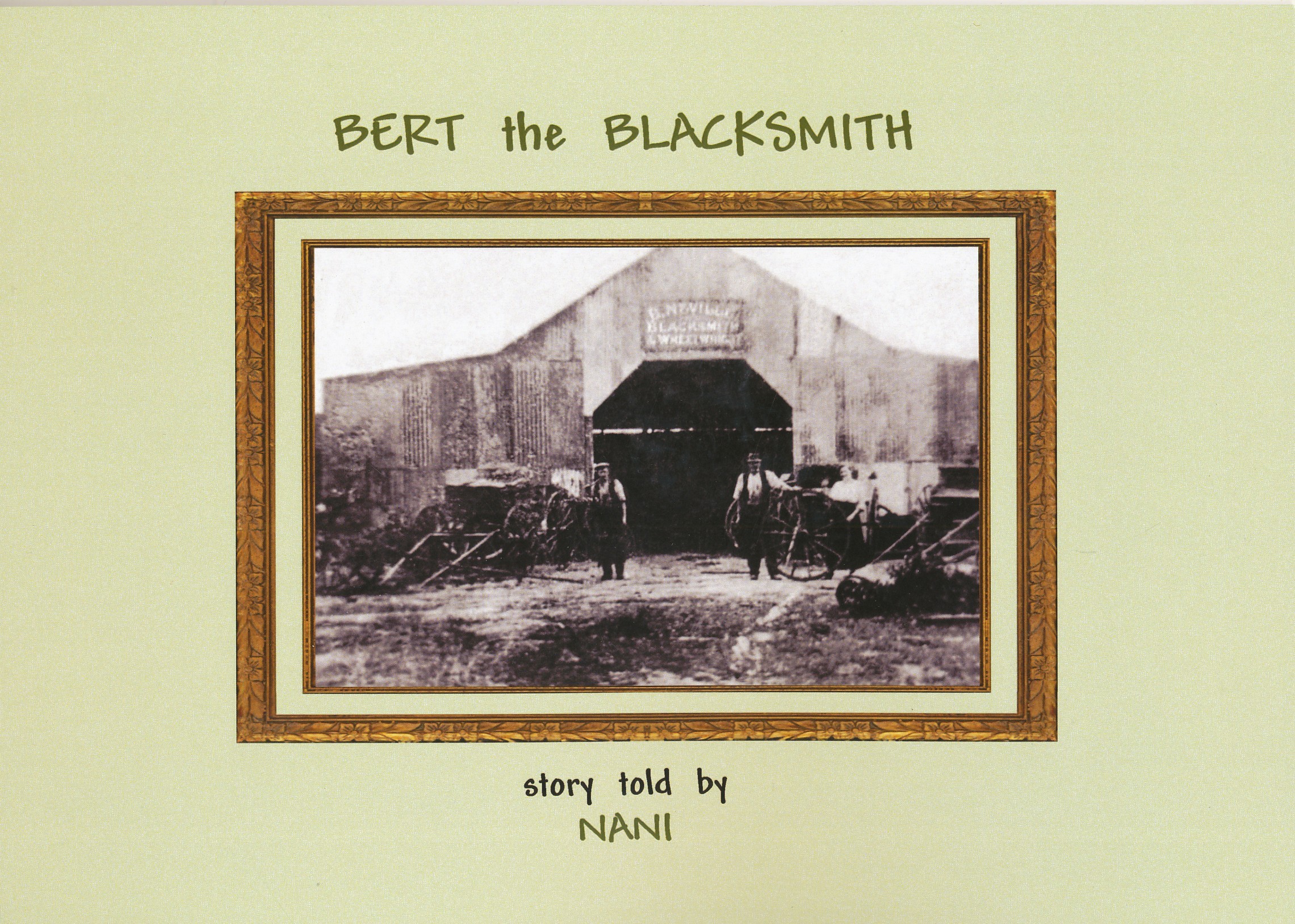 Book cover showing blacksmith shop at Balnarring